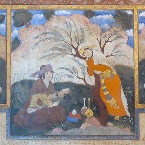 Fresko im Chehel Sotoun Palast, Isfahan, Iran