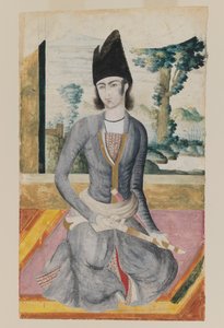 Sitzender Qajar-Prinz von School Iranian