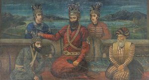 Die Krönung von Mohammad Shah Gurkani durch Nader Shah, Abolhassan von School Iranian