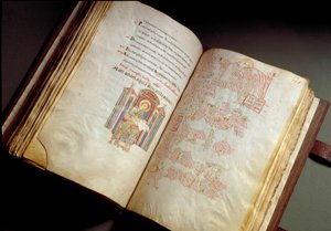 Evangelium. Codex aus dem Kloster Farfa. (Ms. E 16 folii 149v. 150r.) Rom, Biblioteca Vallicelliana