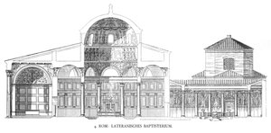 Pläne des Lateranbaptisteriums (Lithografie)