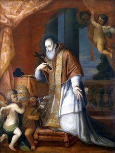 Papst Pius V (1504 - 1572). Anonymes Gemälde aus einer lombardischen Kirche von School Italian