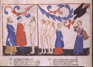 Purg.IX f.32v Der Traum von Dante, der von einem Adler getötet wird, aus 