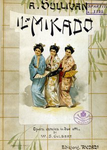Partitur von „Mikado“ von Gilbert und Sullivan. Bibl. des Konservatoriums für Musik, Mailand.