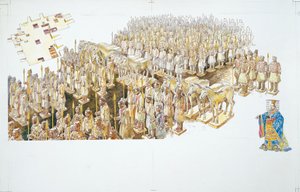 Terrakotta-Armee im Grab des Kaisers Qin Shi Huang von School Italian