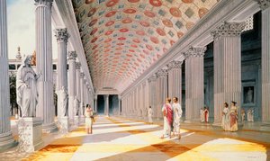Trajans Forum - Rekonstruktion der Kolonnade von School Italian