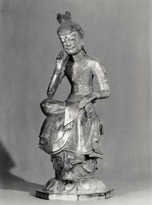 Bodhisattva in meditativer Pose sitzend, ca. 645-794 von Japanese School