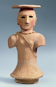 Haniwa-Figur einer Schamanin, 5.-6. Jahrhundert von Japanese School