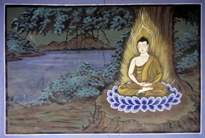 Das Leben des Buddha: Buddha in Meditation - Yongju-Tempel, Region Suwon, Südkorea.