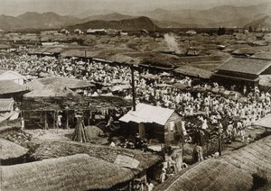 Ansicht des Marktplatzes in Daegu, Korea