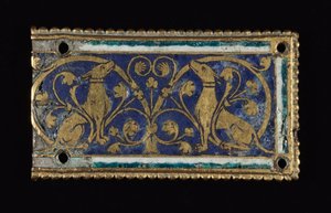 Plakette, wahrscheinlich von einem Reliquienschrein, ca. 1200-1250