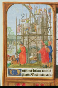 Der Bau des Turms von Babel, Brügge oder Gent, ca. 1500 von School Netherlandish