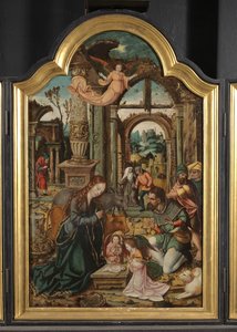 Anbetung der Hirten (Mittelteil eines Triptychons)