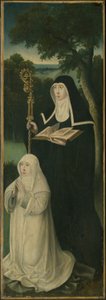 Heilige Gertrud von Nivelles und eine Augustiner-Chorfrau von School Netherlandish