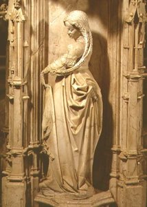 Weise Jungfrau, Statuette vom Grabmal von Philibert dem Schönen (1480-1504) Herzog von Savoyen, nach 1504 von School Netherlandish