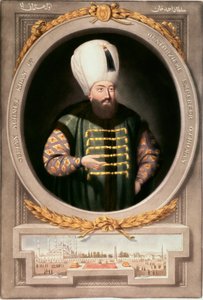 Osmanisches Reich: Porträt von Sultan Ahmed I, Miniatur, Bibliothek des Topkapi Sarayi, Istanbul