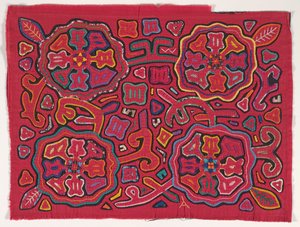 Hemdtafel (Mola), Kuna-Volk, San-Blas-Inseln, ca. 1950er von School Panamanian