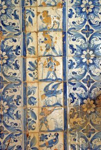 Panel, das Jagdszenen darstellt, Tarouca, Portugal