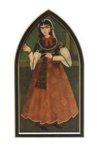 Eine junge Frau, von einem Nachfolger von Mohammad Hassan, unbekannter Künstler von School Qajar
