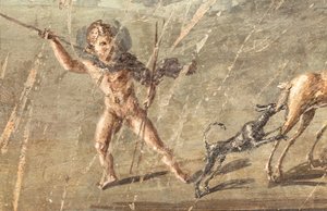 Liebende bei der Jagd, Herculaneum von School Roman