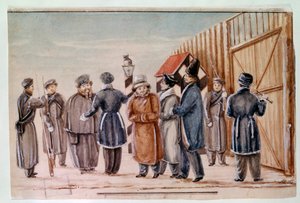 Die Dekabristen auf dem Weg zum Gefängnis der Tscheta