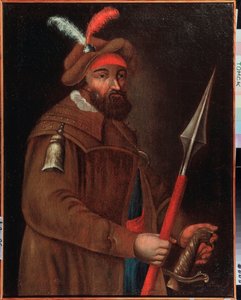 Porträt des Kosakenführers Yermak Timofeyevich von School Russian