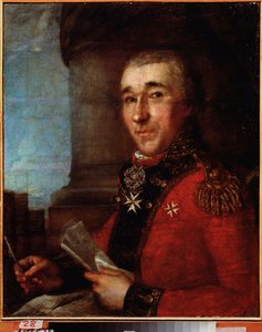 Porträt des Generals Graf Alexej Araktschejew von School Russian