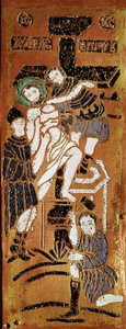 Russische Kunst, die Kreuzigung, Emaille des 16. Jahrhunderts Madrid, Museo Lázaro Galdiano