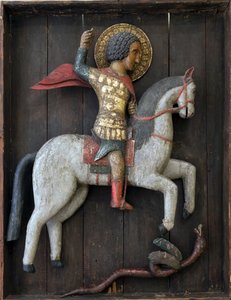 Russische Ikone: Heiliger Georg und der Drache von School Russian