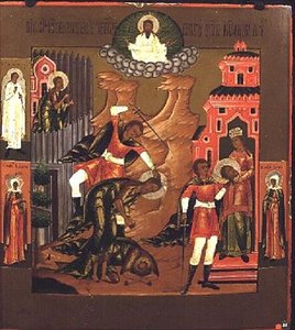 Die Enthauptung von Johannes dem Täufer, Ikone von School Russian