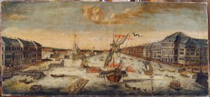 Blick auf die Ufer der Newa (Sankt Petersburg) von School Russian