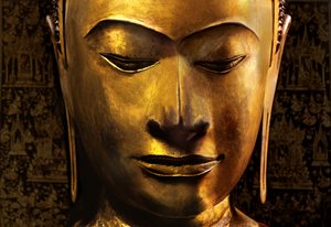 Kopf eines Buddha-Bildes