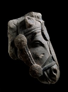 Pferdekopf, Steinskulptur aus Fuente la Higuera von School Spanish