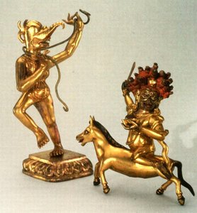 Makaravakitra und Sridevi von School Tibetan