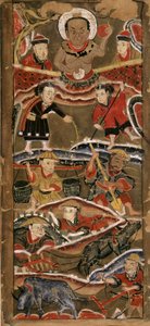 König Hang Trong, landwirtschaftliches Genie, 70x35 Papier, Hanoi Museum der Schönen Künste. von School Vietnamese
