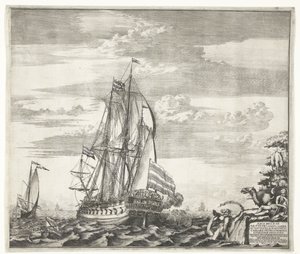 Flaggschiff Goto Predestinatsia Die Vorsehung Gottes, gebaut von Peter dem Großen in Woronesch, 1700 von Schoonebeek