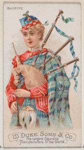 Dudelsack, aus der Serie Musikinstrumente N82 für Duke-Zigaretten, 1888