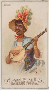Banjo, aus der Serie Musikinstrumente N82 für Duke-Zigaretten, 1888