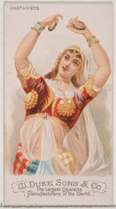 Kastagnetten, aus der Serie Musikinstrumente N82 für Duke-Zigaretten, 1888