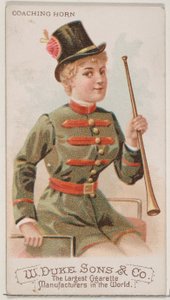 Posthorn, aus der Serie Musikinstrumente N82 für Duke-Zigaretten, 1888