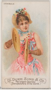 Becken, aus der Serie Musikinstrumente N82 für Duke-Zigarettenmarke, 1888