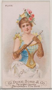 Flöte, aus der Serie Musikinstrumente N82 für Duke-Zigaretten, 1888