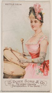 Kesselpauke, aus der Serie Musikinstrumente N82 für Duke-Zigaretten, 1888