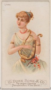 Leier, aus der Serie Musikinstrumente N82 für Duke Zigaretten, 1888