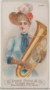 Tuba, aus der Serie Musikinstrumente N82 für Duke-Zigaretten, 1888