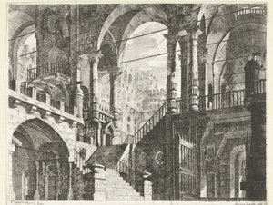 Gebäude mit Rundbögen und Säulen