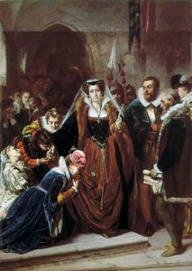 Königin Maria I. Stuart (1542-1587) geht zum Schafott von Scipione Vannutelli