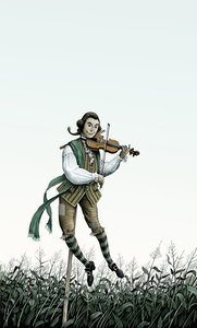 Barocke Violine Vogelscheuche