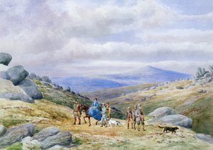 Eine Jagdgesellschaft in den Highlands, 1868 von Scottish School