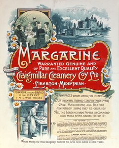 Werbung für Margarine der Craigmillar Creamery von Scottish School